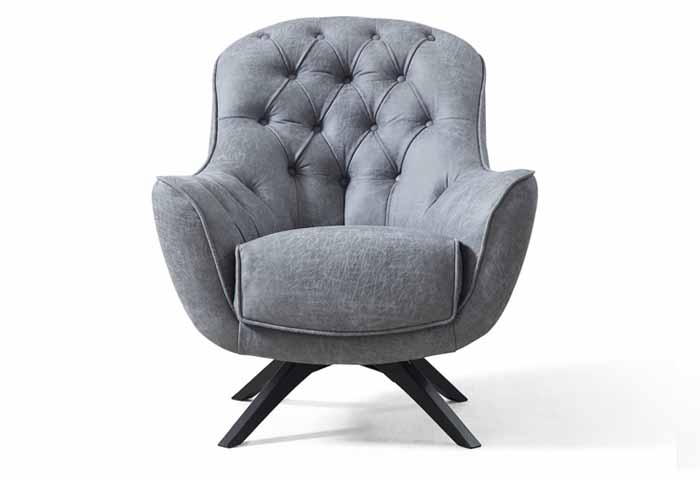 Gri Modern Tekli Koltuk